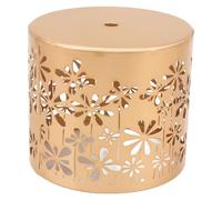 Metal Candle Holder | Round Hollow Design Creates Beautiful Shadows | Fire Secure Iron Candle Cage for Table Centerpiece/Fireplace/Home Decor | Sturdy Stable Base