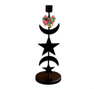 Metal Candle Holder with Celestial Sun and Moon Patterns to Add Charm to Decorative Lighting Scenes (Christmas Star)