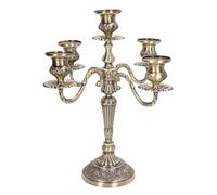 Metal Candle Stand, Zinc Alloy Candelabra Holder, Retro Decorative Candle Sticks with Long Holder, Elegant Centerpiece for Wedding Dinner Table Fireplace Home Decoration