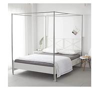 Metal Canopy Bed Frame with Mosquito Net - Stylish Four Poster Design for Single/Double/King/Super King Beds Options - Upgrade Your Bedroom Decor