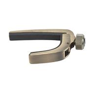 Metal Capo, Glossy Finish Multifunctional Electric Guitar Capo Wear Resistant Easy To Install Compact Size for Stringed Instruments Antique Brass