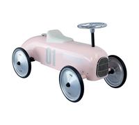 Vilac Vintage Ride-On Car, Durable Metal Body, Large Stable QuietRubber Wheels, Develops Psychomotor, Balance, Coordination, For 1.5 to 3 Years Kids under 20 kgs, 76 x 40 x 38 cm, Pink