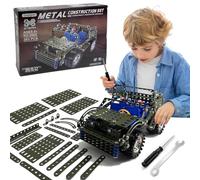 Metal Car Model Kits - 283 Pieces Erector for 8-12 Year Old Kids Construction Toys STEM Kits for 8-10 Year Old Kids Jeep Assembly Projects