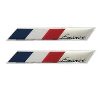 Metal Car Stickers, French Stickers 2PCS 3D National France Flag Car Decals Self-Adhesive Metal Car Logo Stickers for Cars Motorcycle Helmet 3.9x2 inch Style2