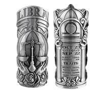 Metal Case Fits BIC J6 Standard Full Size Lighter - Zodiac Astrology Design in Libra - One Piece Per Order