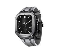Metal Case For 8 45mm Protector Silicon Strap For IWatch 7 6 5 4 SE 44mm Accessories Men's Full Protective Cover With Tools