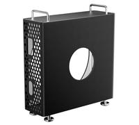 Metal Case for Mac Mini M4/M4 Pro 2024 Protective Cases, Aluminium Vertical Stand for Mac Mini Desktop Computer M4 Pro Cases Dustproof Cover, Heatsink Mount DIY Part (black)