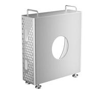 Metal Case for Mac Mini M4/M4 Pro 2024 Protective Cases, Aluminium Vertical Stand for Mac Mini Desktop Computer M4 Pro Cases Dustproof Cover, Heatsink Mount DIY Part (silver)