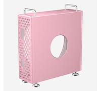 Metal Case for Mac Mini M4/M4 Pro 2024 Protective Cases, Aluminium Vertical Stand for Mac Mini Desktop Computer M4 Pro Cases Dustproof Cover, Heatsink Mount DIY Part (pink)