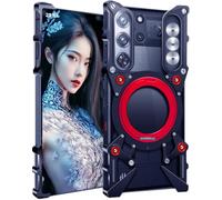 Metal Case for Nubia Redmagic 10 Pro, Cover for Red Magic 10 Pro+ Cellphone, Border Mobile Phone Shell, Mechanical Monster, Bracket -Black