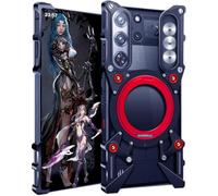 Metal Case for Nubia Redmagic 10S Pro, Cover for Red Magic 10S Pro+ Cellphone, Border Mobile Phone Shell, Bracket, Mechanical Monster -Black