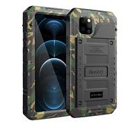Metal Case Integral iPhone 12 Pro Max, Beeasy Shockproof IP68 Waterproof Cover Screen Protector Built-in Protection Military Rugged Heavy Duty Dustproof Rain Snow Construction Site Case Cover