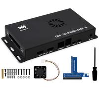 Metal Case with Cooling Fan for Official Raspberry Pi Compute Module 4 IO Board, Breakout 40PIN GPIO Header Easy to Connect Sorts of Hats