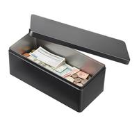 Metal Cash Box,Metal Rectangular Portable - Petty Cash Box Bill Organizer Case - for Bill Coin Key Tickets Organization Office Business School Vanity Daily Travel