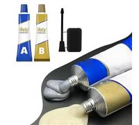 Metal Cast Iron Repair Paste Set, Permanent Metal Repair Paste Set, High Temperature Adhesive AB Glue,Industrial Heat Resistance Cold Weld Paste, Miracle Welding Glue for MetalPlastic, Wood (1 Set)