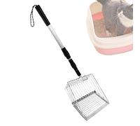 Metal Cat Rubbish Scoop, Cat Litter Tray Creator, Side Person Box Scooper with Deep Scoop, Ergonomic Wide Mouth Pooper Sifter for Household Manager Pet Care Outdoor