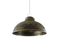Metal Ceiling Lamp Shade 29cm Easy Fit Light Pendant Modern Ceiling Lighting Shade for Bedroom, Hallway, Office Industrial Kitchen Hanging Light Shade Ceiling Pendant (Brushed Brass)