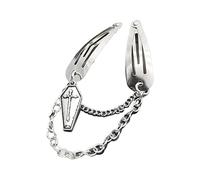 Metal Chain Hairpins Black White Love Hair Clip Forehead Clip Bangs Hair Clip Hair Accessories Barrette Love Bat Coffin Guitar Bangs Clip Metal Chain Hairpin Hair Accessories Forehead Clip