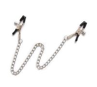 Metal Chain Nipple Clamps Milk Clips Breast Massage Adult Fetish Flirting Teasing Erotic Gadgets BDSM Slave Sex Toys for Couples Silver-1Chain One Size