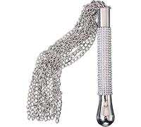 Metal Chain Whip Aluminium Flog Flogger Fetish Slave Sub Dom Sex Toy Bondage BDSM Crystal Handle Whip 17.32incn