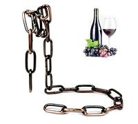 Metal Chain Wine Rack, Wine Bottle Rack, Floating Iron Link Chain Design Wine Bottle Holder Wine Racks Free Standing Wine Stand Desktop Decoration, Modern Wine Display Rack For Kitchen Bar Dining Room
