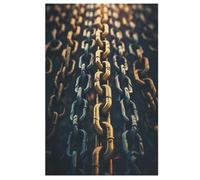 Metal Chains 1000 Piece Kids Wooden Jigsaw Puzzle | | Sustainable Puzzle for Adults | Premium 100% Recycled Board | （78×53cm）