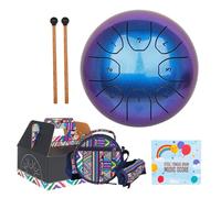 Metal Chakra Drum with a Drum Bag, can be Carried Outside Rain Drum Suitable for Traveling, Camping Steel Tongue Drum(Blue)