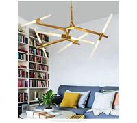 Metal Chandelier Lamp Pendant Lighting Ceiling Fixture with Frosted Glass Lampshade Compatible with Dining Room Living Room Kitchen Island Coffee Shop，Warm Light Ceiling Chandelier,Hanging Lig