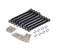 Metal Chassis Pull Rods Suspension Link Mount for RC Car 1/12 MN D90 D91 MN40 MN45 MN96 MN99 MN99s 1/16 for WPL C14 C24 Upgrade Part(Schwarz)
