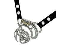 Metal Chastity Cage Bondage Sex Toys - Breathable Cock Cage for Men with Invisible Lock & Auxiliary Belt Adult Sex Toys for Male Penis Exercise and Abstinence