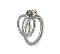 Metal Chastity Cage Cock Cage - Flat Chastity Cage Penis Cage with Invisible Lock, Breathable Chastity Devices BDSM Sex Toys for Men's Penis Restraints