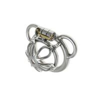 Metal Chastity Cage Cock Cage - Flat Chastity Cage with Invisible Lock, Breathable Penis Cage Chastity Devices BDSM Sex Toys for Men's Penis Restraints