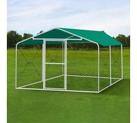 Metal Chicken Cage, Outdoor Chickens Coop with Water-Resident Cover, Enclosure Chicken House for Duck Rabbits Goose Poultry(400 * 300 * 150cm)