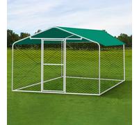 Metal Chicken Cage, Outdoor Chickens Coop with Water-Resident Cover, Enclosure Chicken House for Duck Rabbits Goose Poultry(200 * 300 * 150cm)