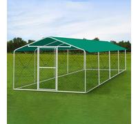 Metal Chicken Cage, Outdoor Chickens Coop with Water-Resident Cover, Enclosure Chicken House for Duck Rabbits Goose Poultry(800 * 300 * 150cm)
