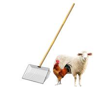 metal chicken, chicken, chicken shovel, metal chicken shovel with long handle, sieve shovel, robust chicken installation with non-stick coating, the little chicken scoop