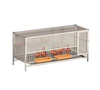 Metal Chicken Coop for Backyard Farm, Large Poultry Cage with Pull-Out Trays, Stainless Steel, Encrypted Grid to Prevent Invasion by Weasels, Snakes, Mice
