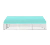 Metal Chicken Coop, Hen House, Chicken Cage, Poultry Pet Hutch Large Metal, with Waterproof Cover, Walk-in Poultry Chicken Coops, Heavy Duty Chicken Run, for Yard, Farm(236.2x118.1x78.7in)