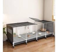 Metal Chicken Coop on Wheels for 6 Chickens, Ideal for Indoor Use with Ducks and Rabbits, Durable Animal Care Solution