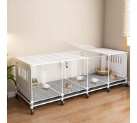 Metal Chicken Coop on Wheels for 6 Chickens, Ideal for Indoor Use with Ducks and Rabbits, Durable Animal Care Solution