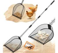 Metal Chicken Coop Scooper & Rake for Poop