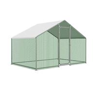 Metal Chicken Coop, Walk-in Poultry Cage, Chicken Run with Waterproof, Chicken Run Pen, Outdoor Backyard Farm Animal Enclosure, for Outdoor Farm Use(78.7x118.1x78.7in)