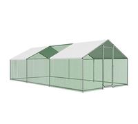 Metal Chicken Coop, Walk-in Poultry Cage, Chicken Run with Waterproof, Chicken Run Pen, Outdoor Backyard Farm Animal Enclosure, for Outdoor Farm Use(236.2x118.1x78.7in)