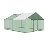 Metal Chicken Coop, Walk-in Poultry Cage, Chicken Run with Waterproof, Chicken Run Pen, Outdoor Backyard Farm Animal Enclosure, for Outdoor Farm Use(157.5x118.1x78.7in)