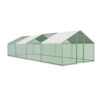 Metal Chicken Coop, Walk-in Poultry Cage, Chicken Run with Waterproof, Chicken Run Pen, Outdoor Backyard Farm Animal Enclosure, for Outdoor Farm Use(375x118.1x78.7in)