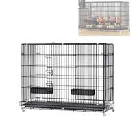 Metal Chicken Coops With Wheels, Foldable Chicken House Duck Cage Rabbit Hutch Portable Pet Poultry Cage For Small Animals Suitable For Hens To Lay Eggs(130 * 60 * 70cm)