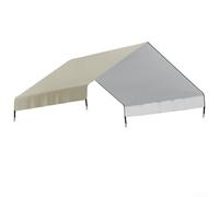 Metal Chicken Featuring Secure Lock and Weather-Resistant PE Cover with Ground Nails for Stability and Safety (White)