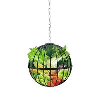 Metal Chicken Feeder - Hanging Hen Food Dispenser, Adjustable Poultry Feed Holder, Heavy Duty Livestock Feeder for Coop Cage | Outdoor Farming Duck Quail Goat Horse Deer