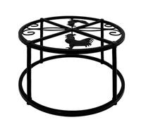 Metal Chicken Feeder Stand - Iron Frame Stand, Stable Base | Rustproof Water Container Supports with Secure Raised Feed for Garden, Farm, Poul