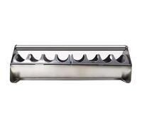 Metal Chicken Feeder Trough with Removable Divider Cover, Spill-Proof Pigeon/Bird Feeding Trough, No Waste, for Poultry Farming, Double-Sided